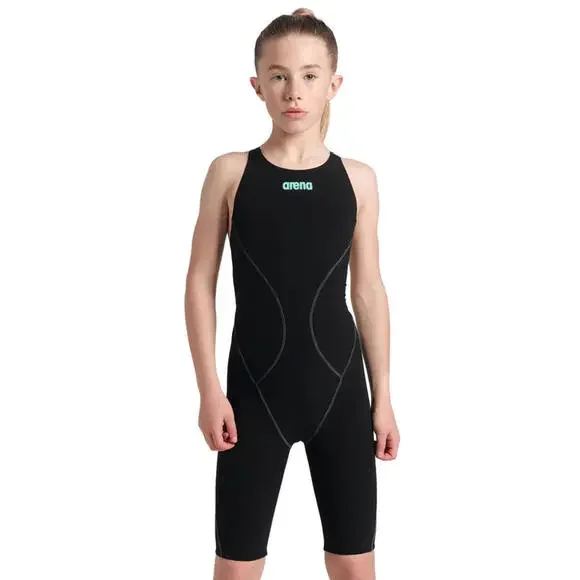 ARENA POWERSKIN IMPULSO JR GIRLS BLACK TEAL 008605 SIz 26 SWIMSUIT $210 MSRP Outdoor Games